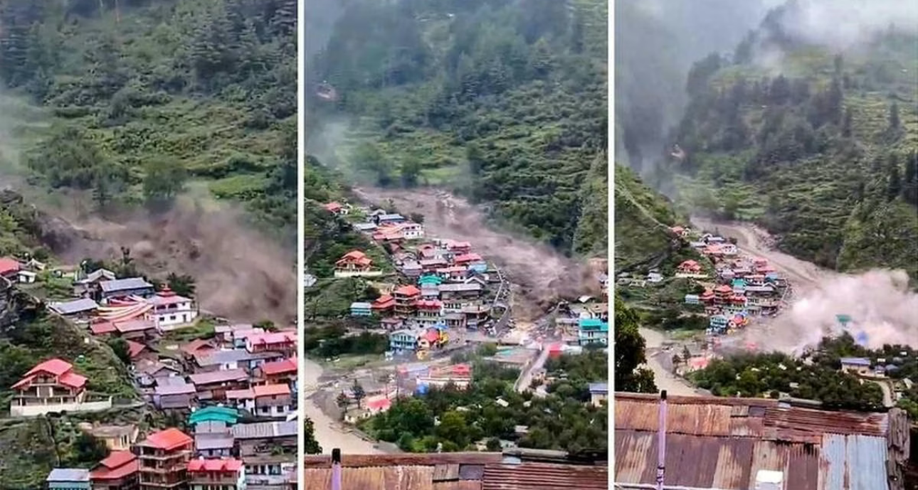 Monsoon is causing mud slides in the Himalayan region of India. 