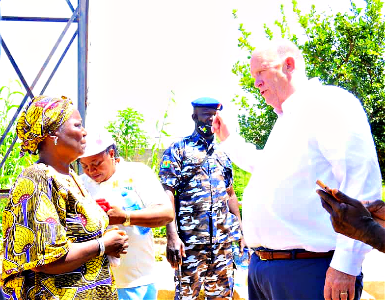 Visit to the Widows Center to see their new water well that was drilled and installed by HIM.