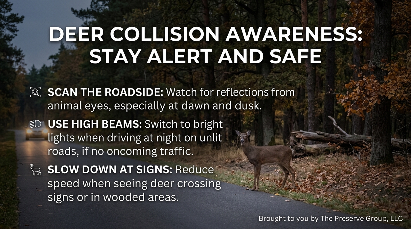 Deer Collision Reminder - Safety Tips - Personal 