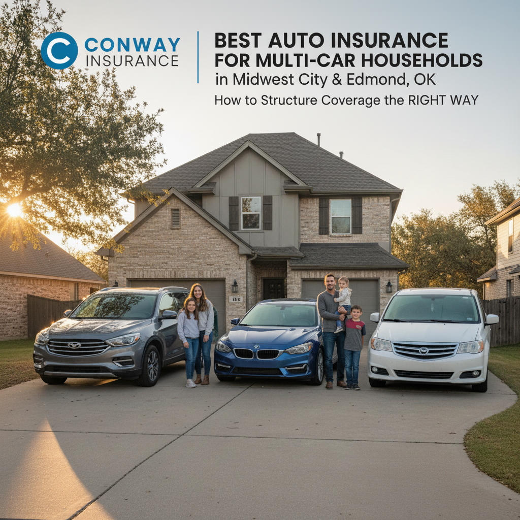 Best Auto Insurance for Multi-Car Households in Midwest City & Edmond, OK (How to Structure Coverage the Right Way)