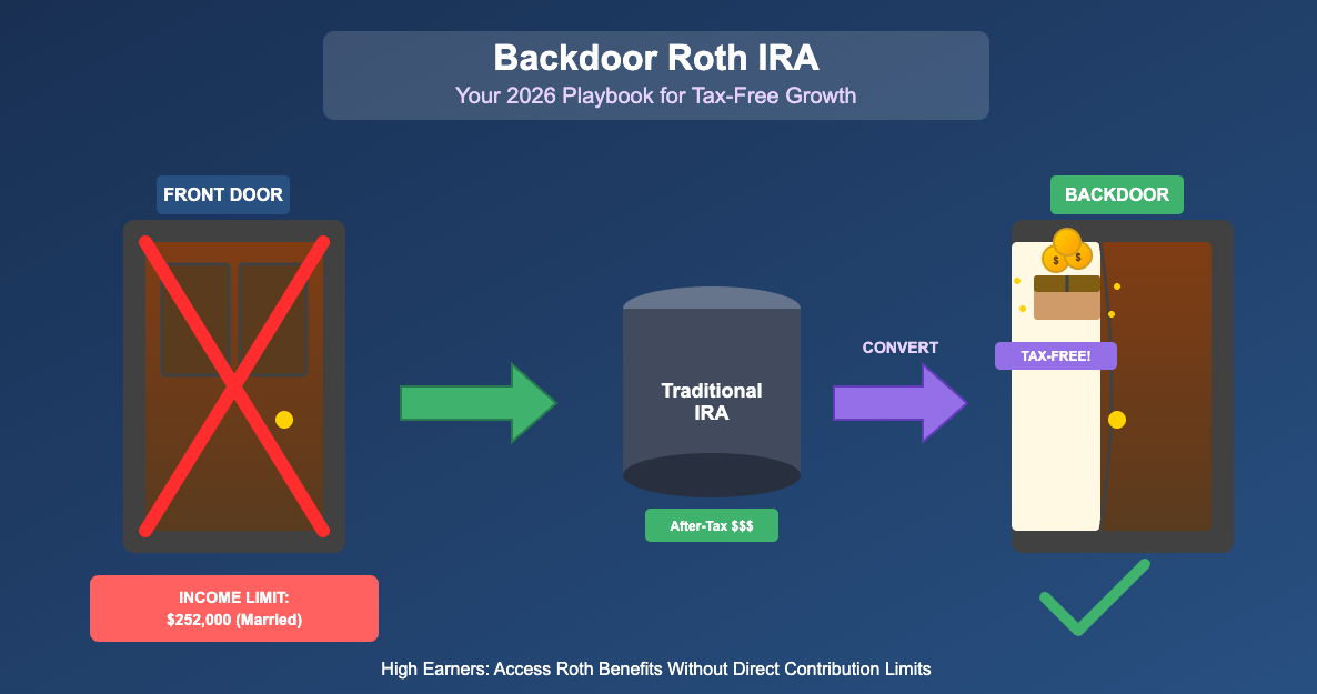 Backdoor Roth IRA Strategy for 2026: How High Earners Can Still Access Tax-Free Growth