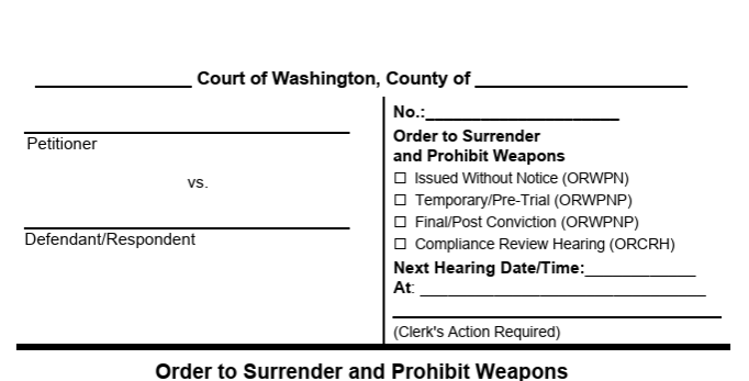 Understanding Washington's Weapon Surrender Orders: Not a Fourth Amendment Search