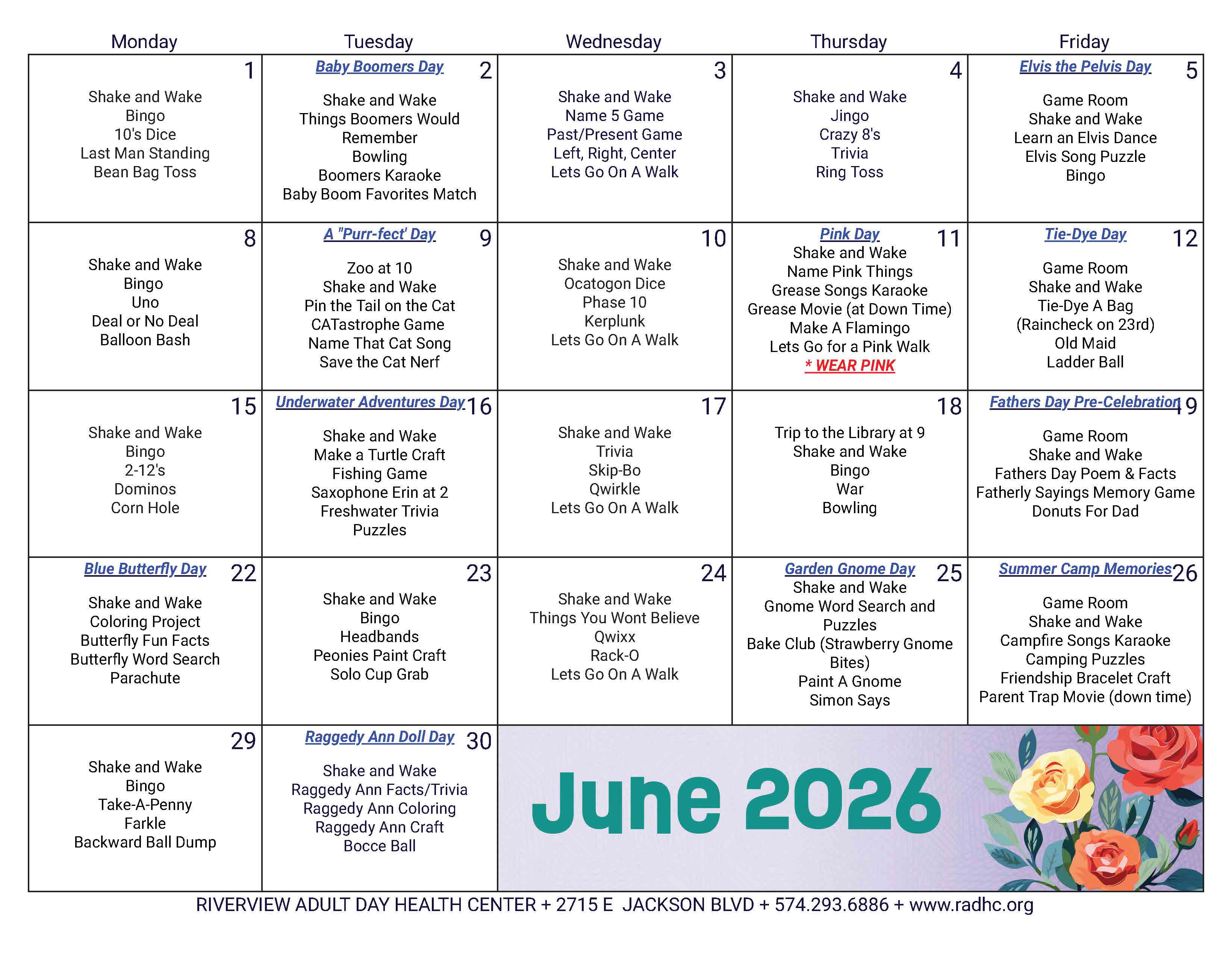 June 2026 Activities