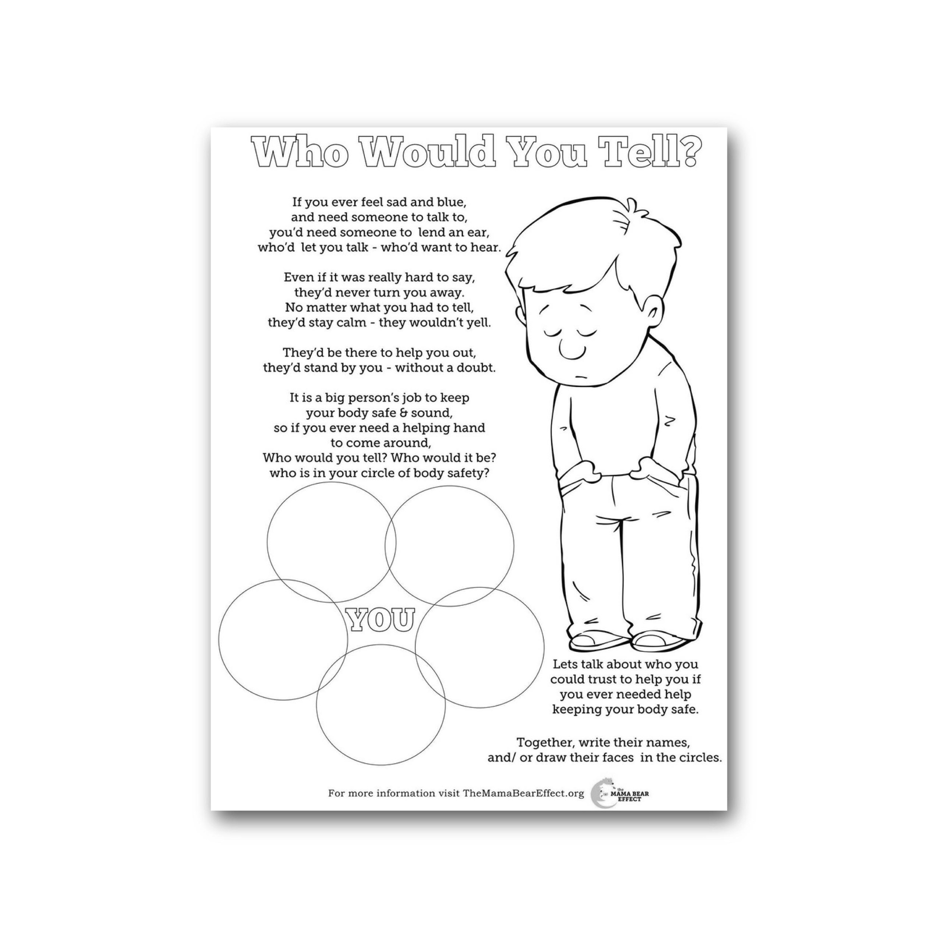 Body Safety Circle, Who Would You Tell