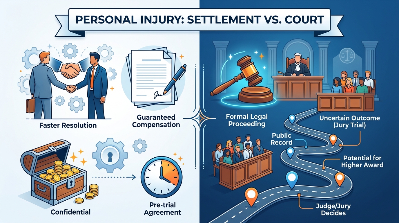  Personal Injury Settlements vs. Going to Court