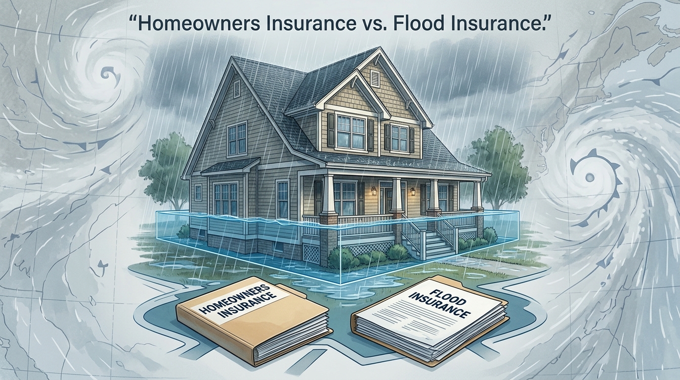 Homeowners insurance versus flood insurance for Charlotte property owners