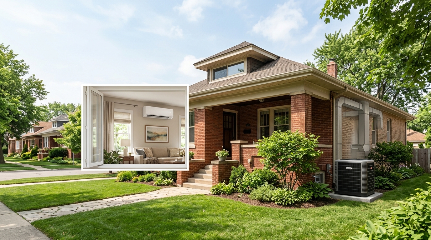 Quick Answer Central air generally cools a whole home more evenly if ductwork already exists, while a mini split system is the better choice for a Chicago bungalow that lacks ductwork or has rooms...