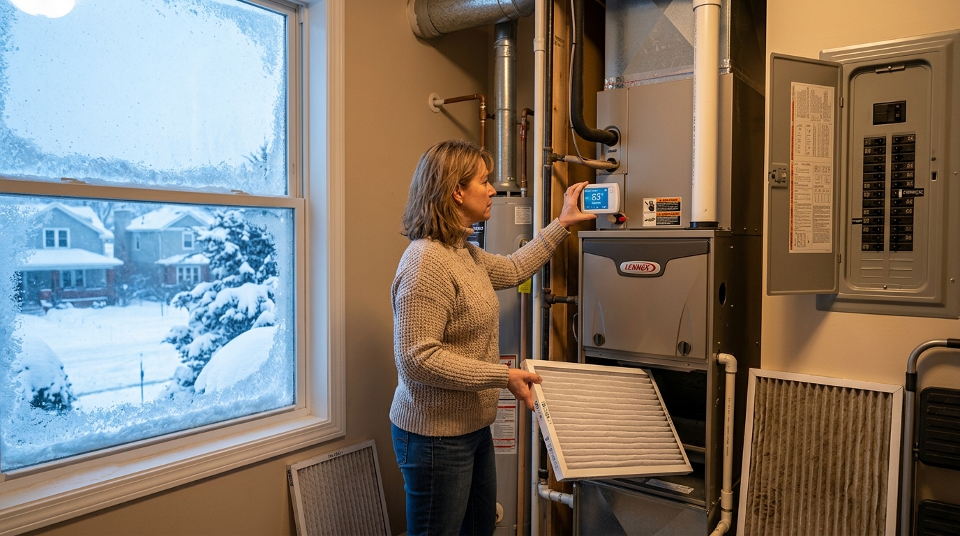 Quick Answer If your furnace stops working during a Chicago deep freeze, check the thermostat setting and batteries, the air filter, and the circuit breaker before assuming the worst. A surprising...