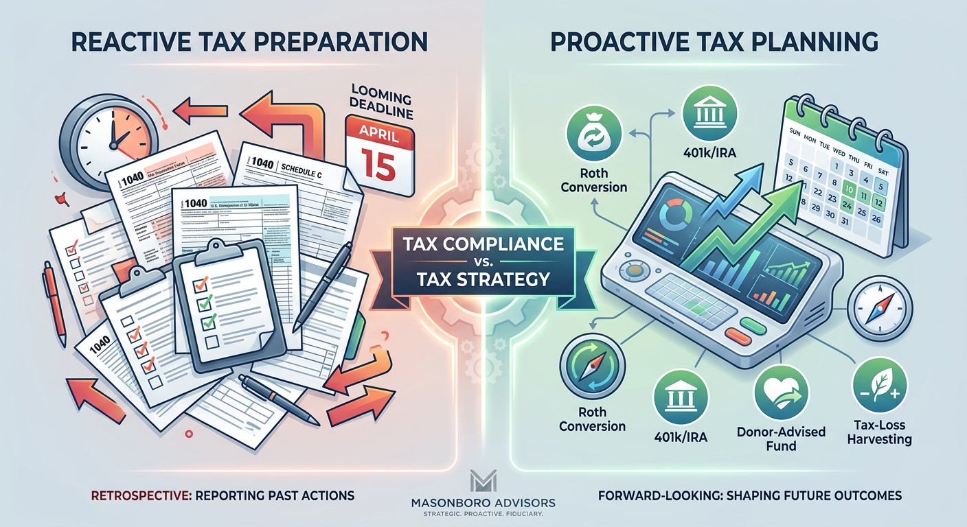 Tax Preparation vs. Tax Planning: Four Strategies That Can Reduce What You Owe in Retirement