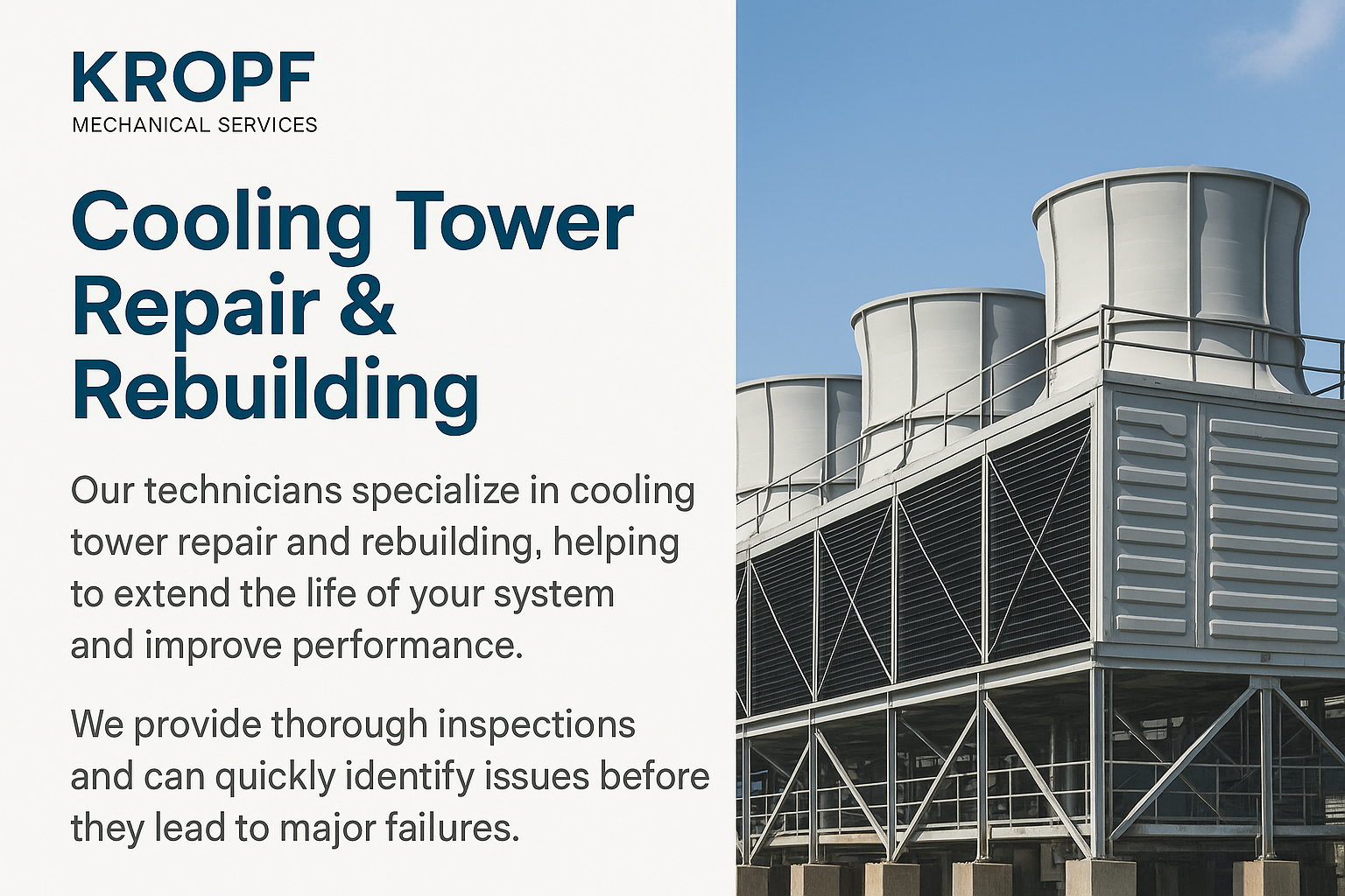 Maximize System Performance with Expert Cooling Tower Repair & Rebuilding