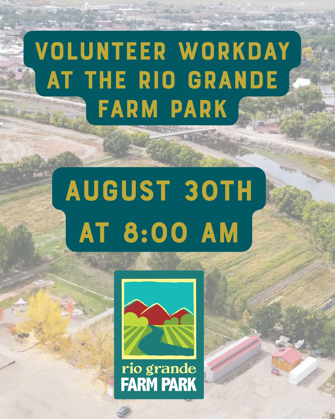 volunteer workday at the Rio Grande Farm Park