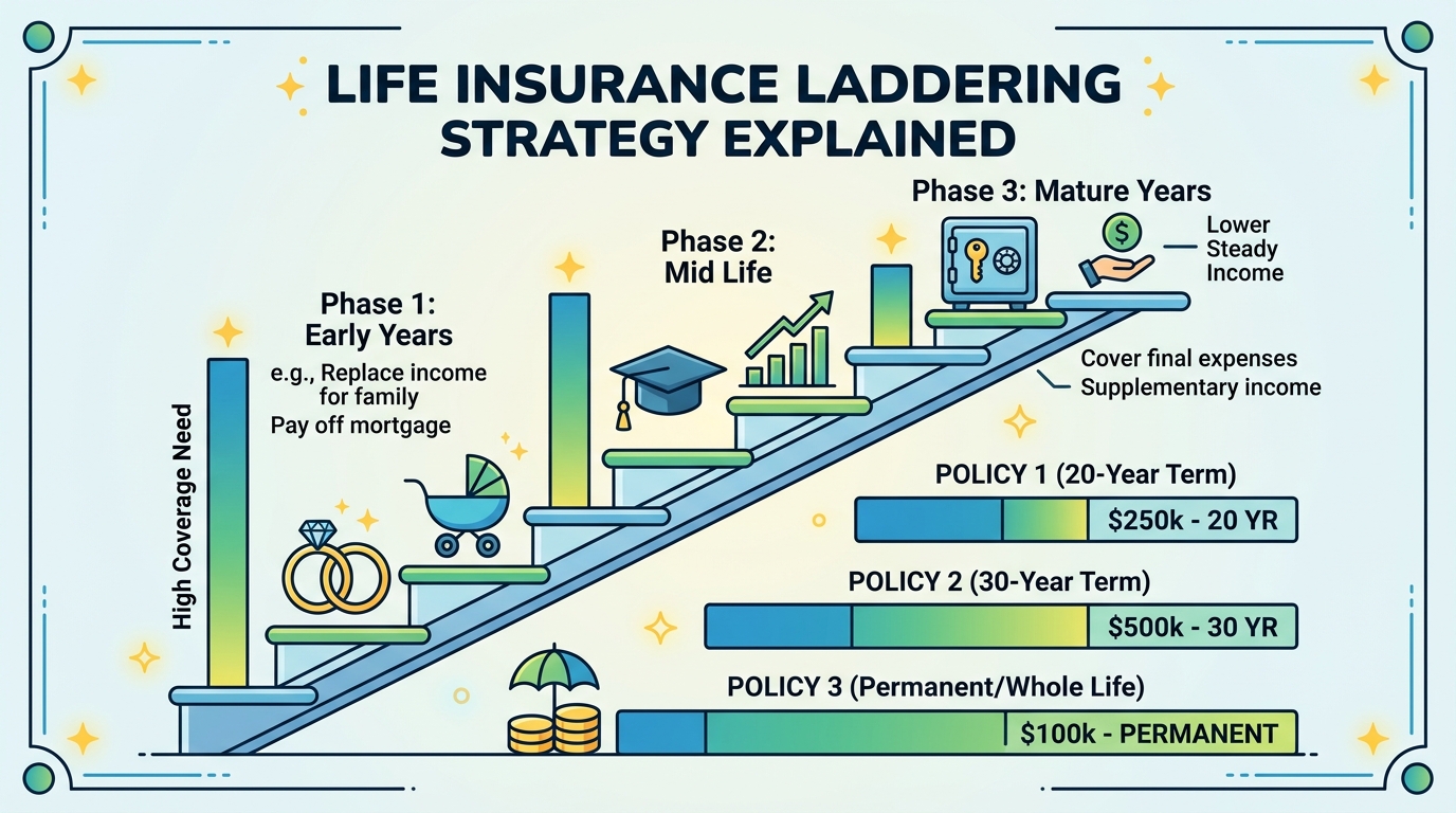 Life Insurance Laddering Strategy Explained