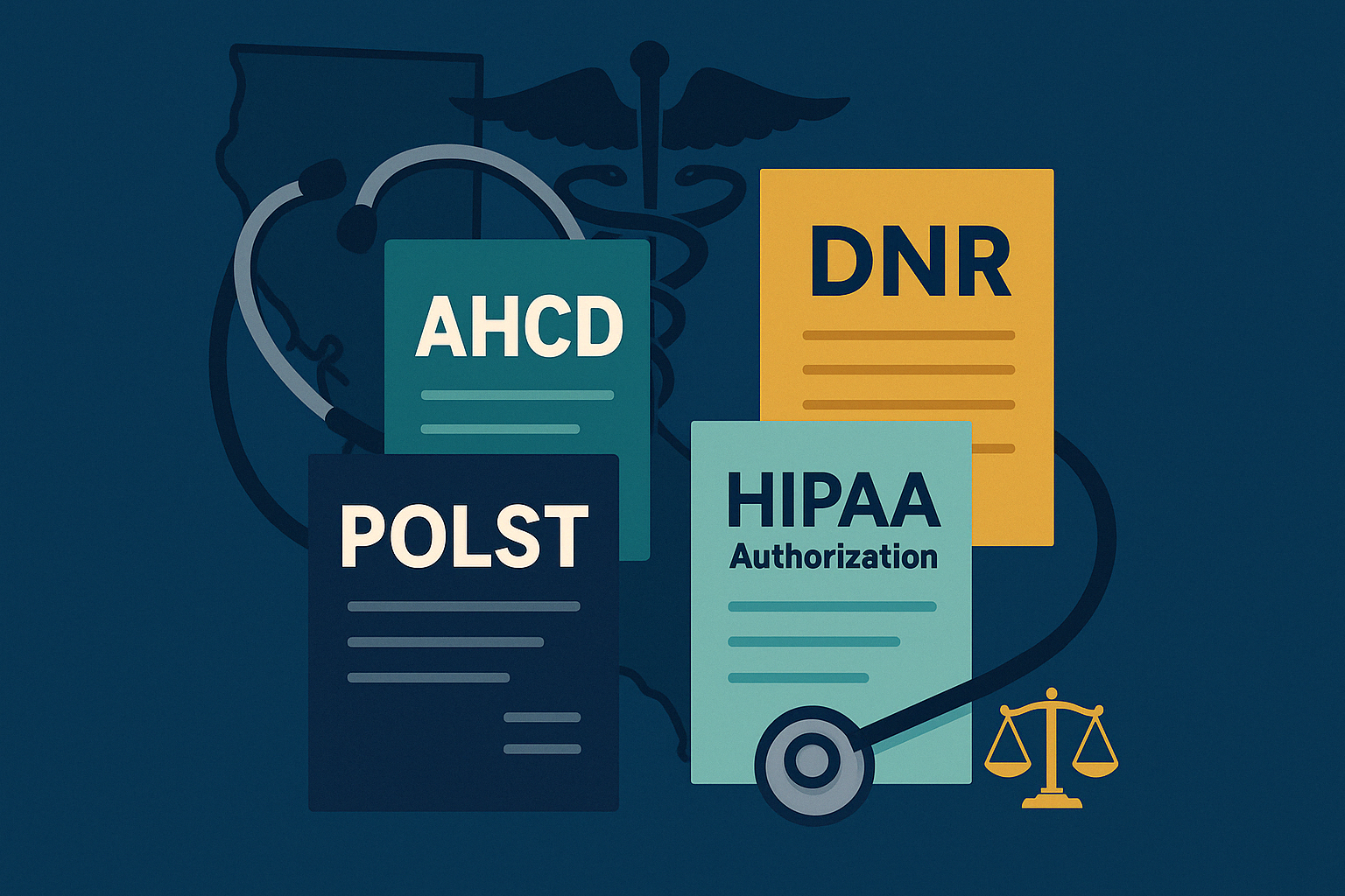 Understanding the Differences: AHCD, DNR, POLST & HIPAA Authorization