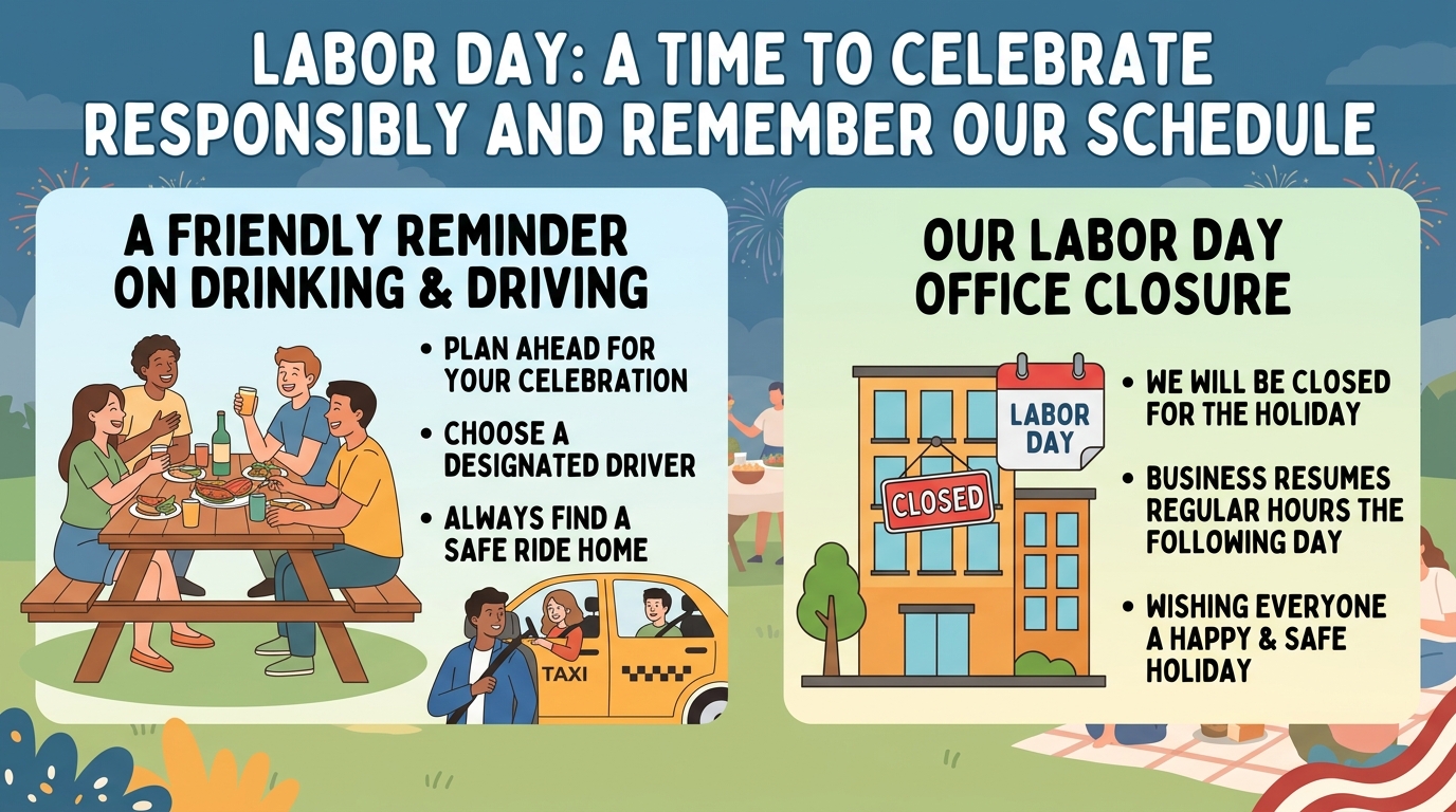 Labor Day - Drinking & Driving Reminder - Office Closure