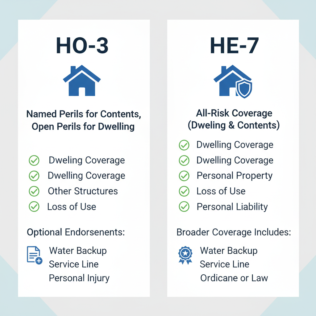 HO‑3 vs. HE‑7 Homeowners Policies in North Carolina: What’s the Real Difference?