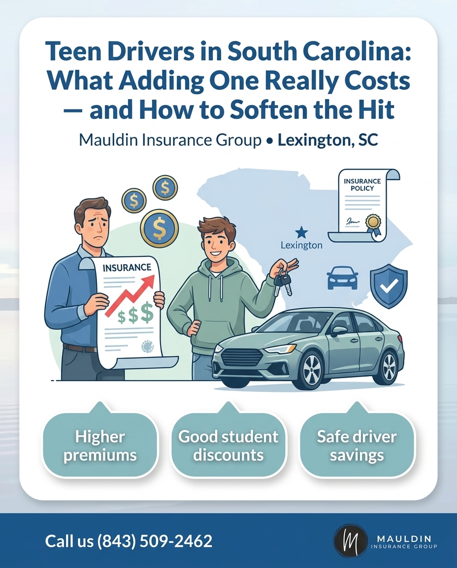Teen Drivers in South Carolina: What Adding One Really Costs — and How to Soften the Hit
