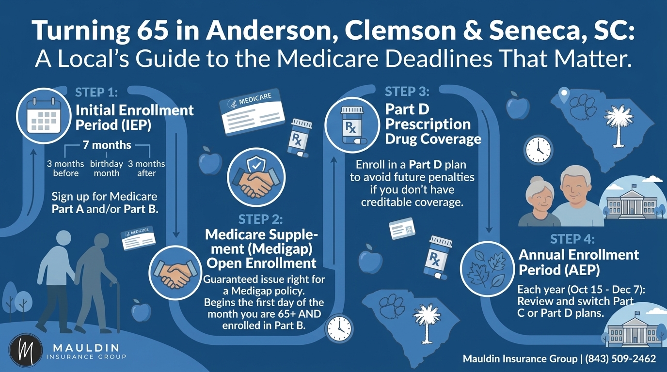 Turning 65 in Anderson, Clemson & Seneca, SC: A Local's Guide to the Medicare Deadlines That Matter