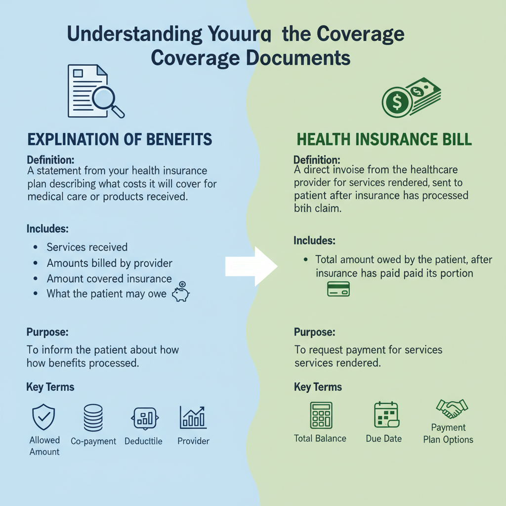 Understanding Explanation of Benefits vs an Actual Medical Bill
