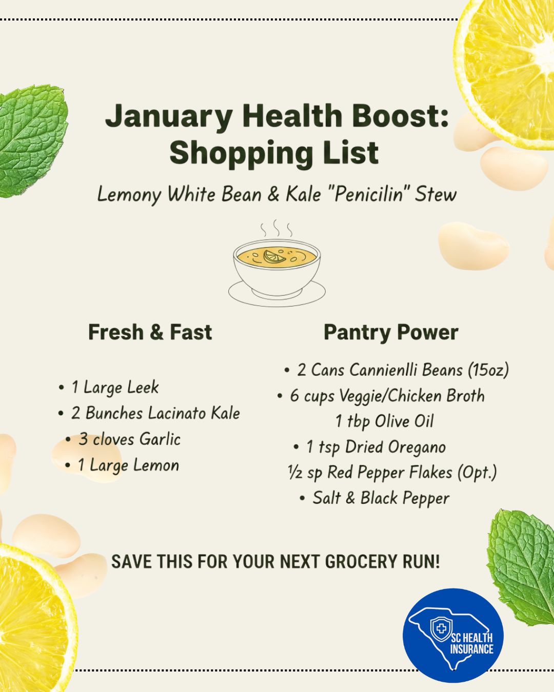    Lemony White Bean & Kale "Penicillin" Stew