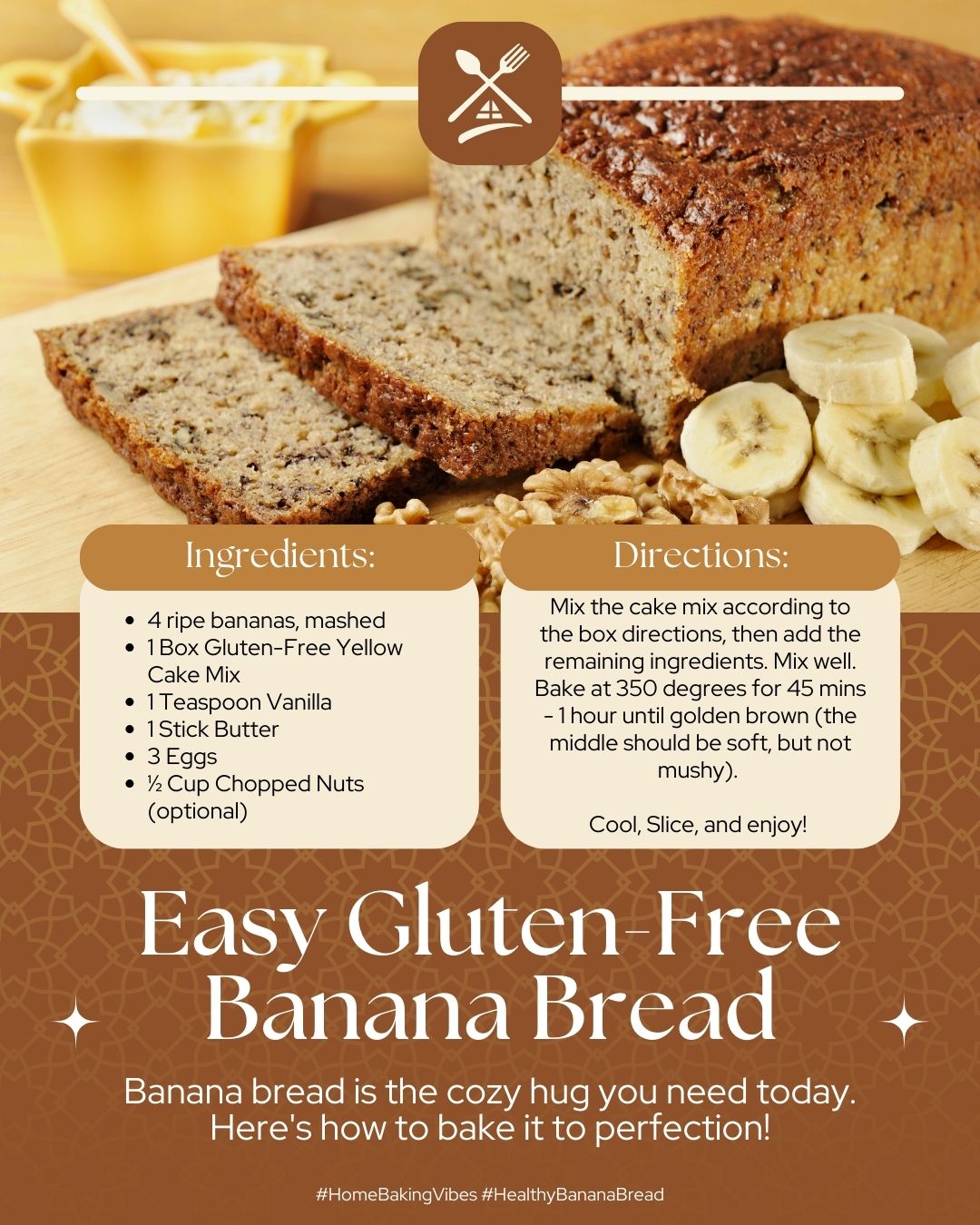 Receipe - Gluten Free Banana Bread