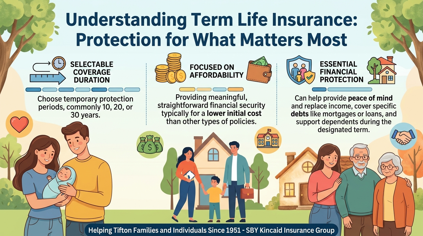 Term life insurance offers a straightforward way to help protect the people who depend on you financially. It provides a death benefit to your selected beneficiaries if you pass away during the...