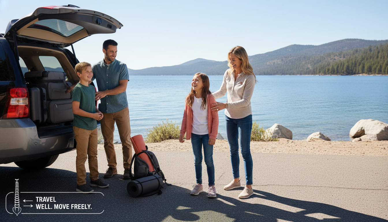 Summer vacation and chiropractic care for road trips, flights, and outdoor adventures