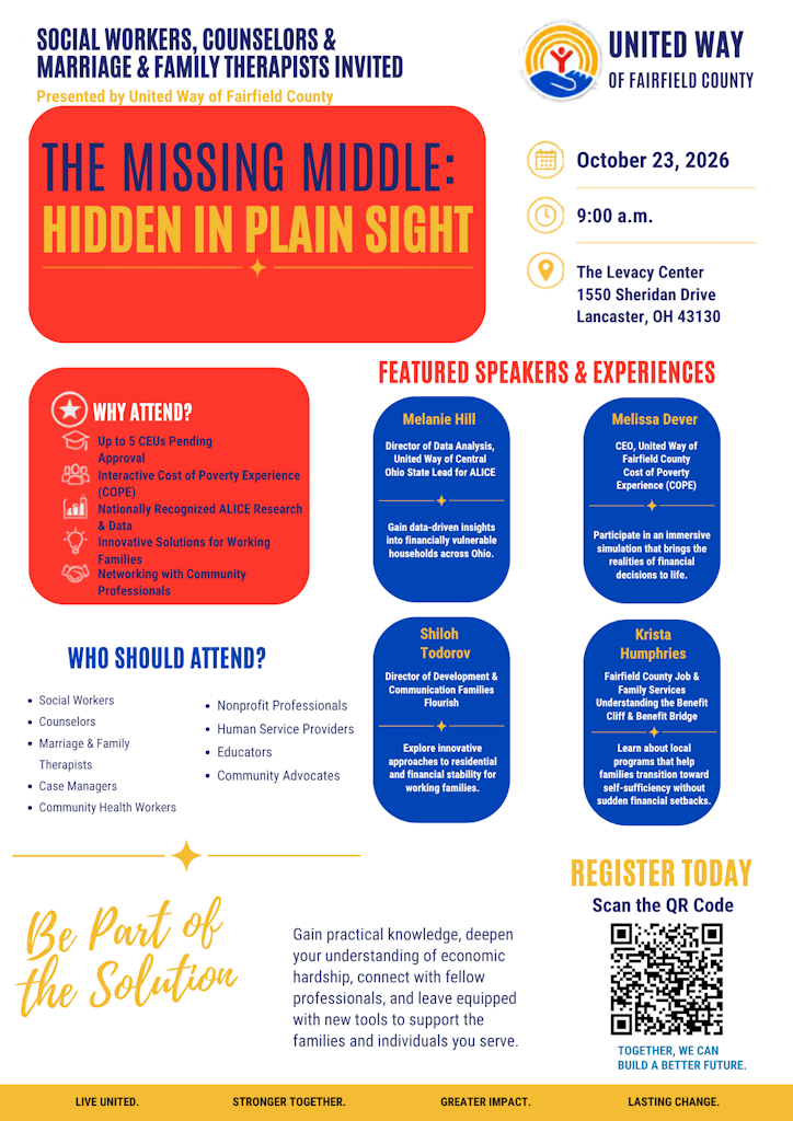 The Missing Middle: Hidden in Plain Sight - United Way Conference advertisement.