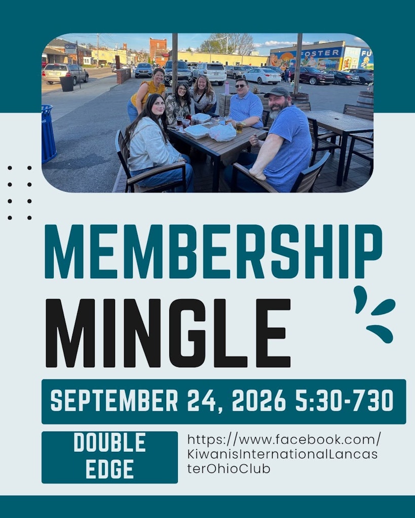 Kiwanis Membership Mingle Event Flyer
