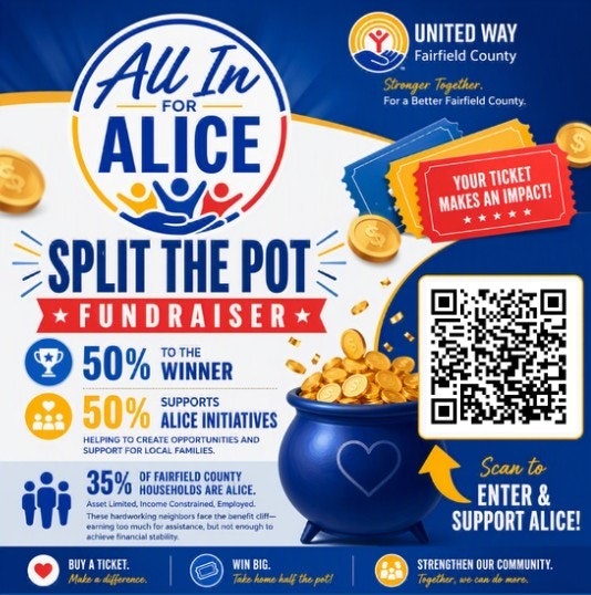 All In for ALICE, Split the Pot Fundraiser. Scan the QR Code to enter and support ALICE.