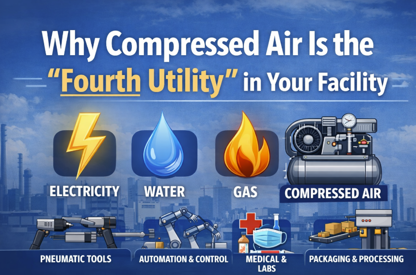Why Compressed Air Is the “Fourth Utility” in Your Facility