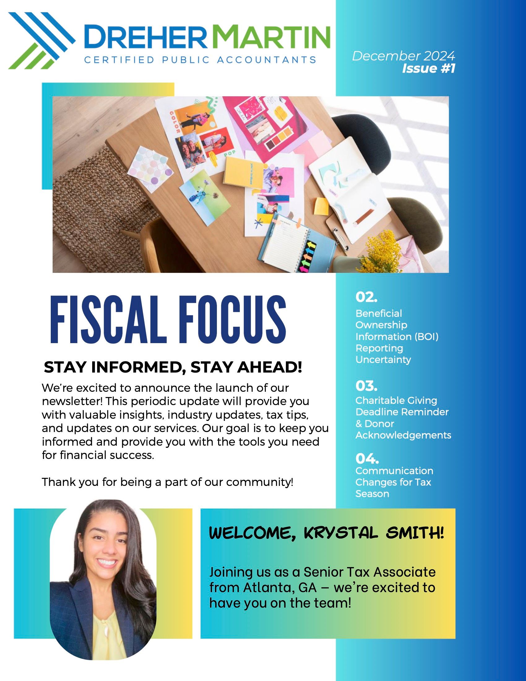 December 2024 Newsletter Issue #1