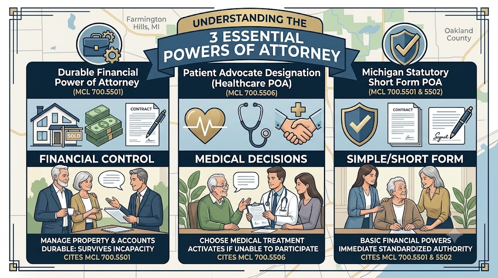 The Three Powers of Attorney Every Farmington Hills Resident Needs for Total Protection