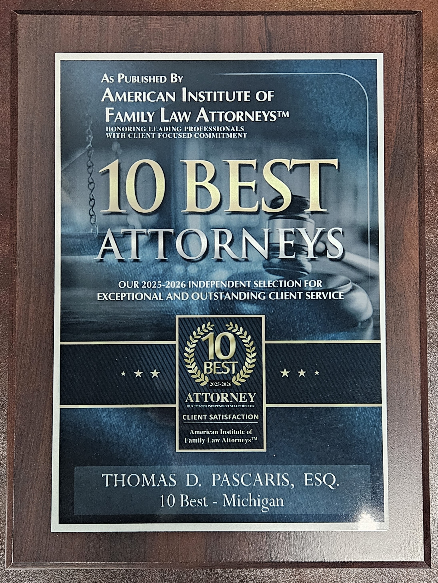 Attorney Thomas D. Pascaris Named One of Michigan’s
